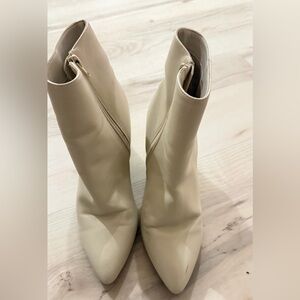 Maden Cream Ankle Booties